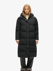 Superdry Black Studios Longline Duvet Padded Coat - Image 3 of 7