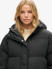 Superdry Black Studios Longline Duvet Padded Coat - Image 4 of 7
