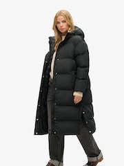 Superdry Black Studios Longline Duvet Padded Coat - Image 5 of 7