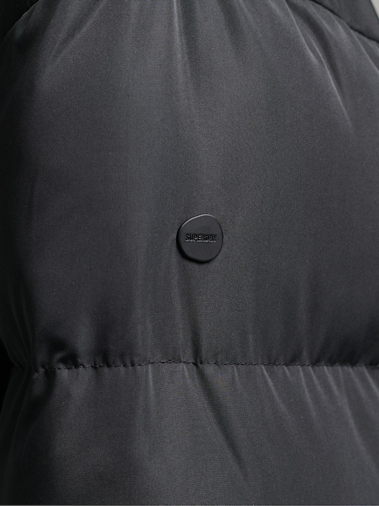 Superdry Black Studios Longline Duvet Padded Coat - Image 7 of 7