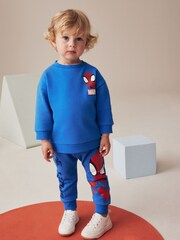 Cobalt Blue Spiderman Sweatshirt and Joggers Set (9mths-8yrs) - Image 1 of 6