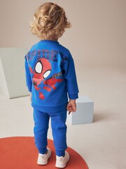 Cobalt Blue Spiderman Sweatshirt and Joggers Set (9mths-8yrs) - Image 3 of 6