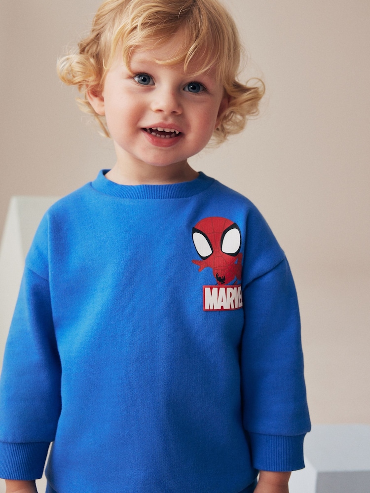 Cobalt Blue Spiderman Sweatshirt and Joggers Set (9mths-8yrs) - Image 6 of 6