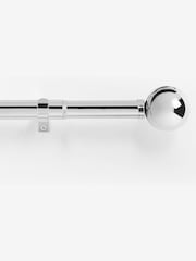 Chrome Ball Finial Extendable Curtain 35mm Pole Kit - Image 1 of 5