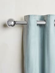 Chrome Ball Finial Extendable Curtain 35mm Pole Kit - Image 2 of 5