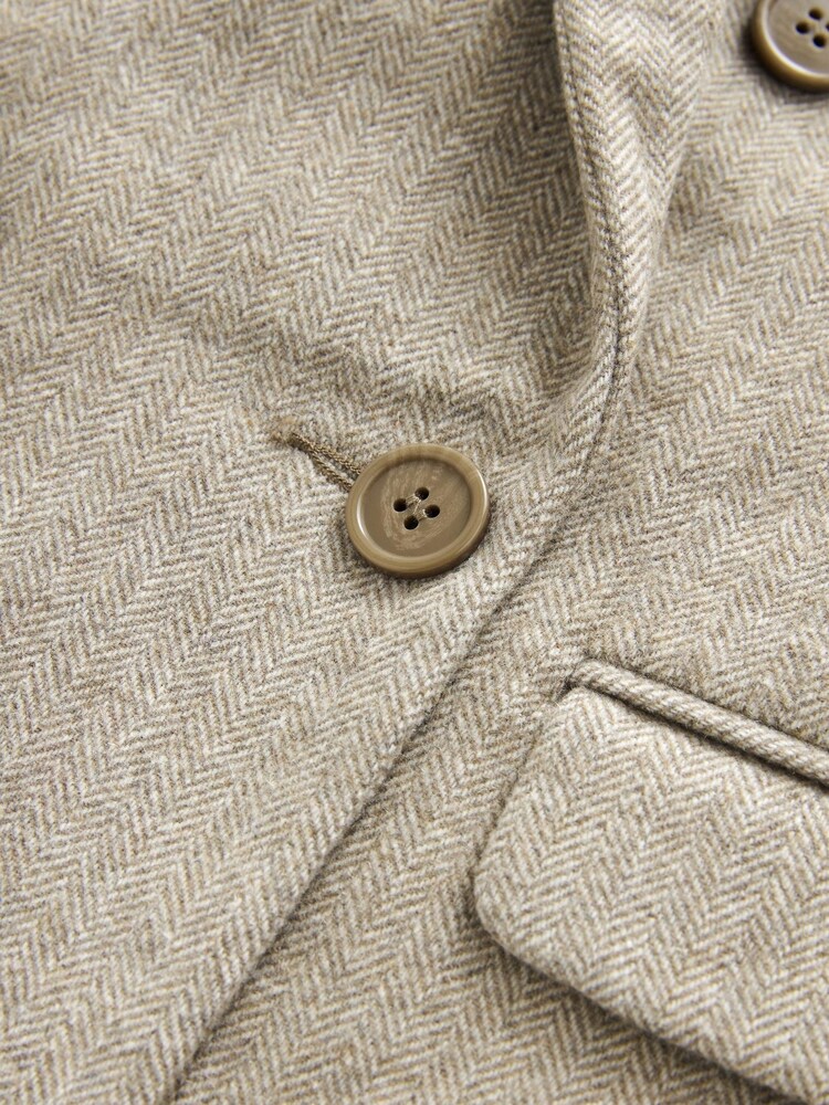 Neutral Rochelle Humes Tailored Double Breasted Herringbone Blazer - Image 7 of 7 Neutral Rochelle Humes Tailored Double Breasted Herringbone Blazer - Image 7 of 7