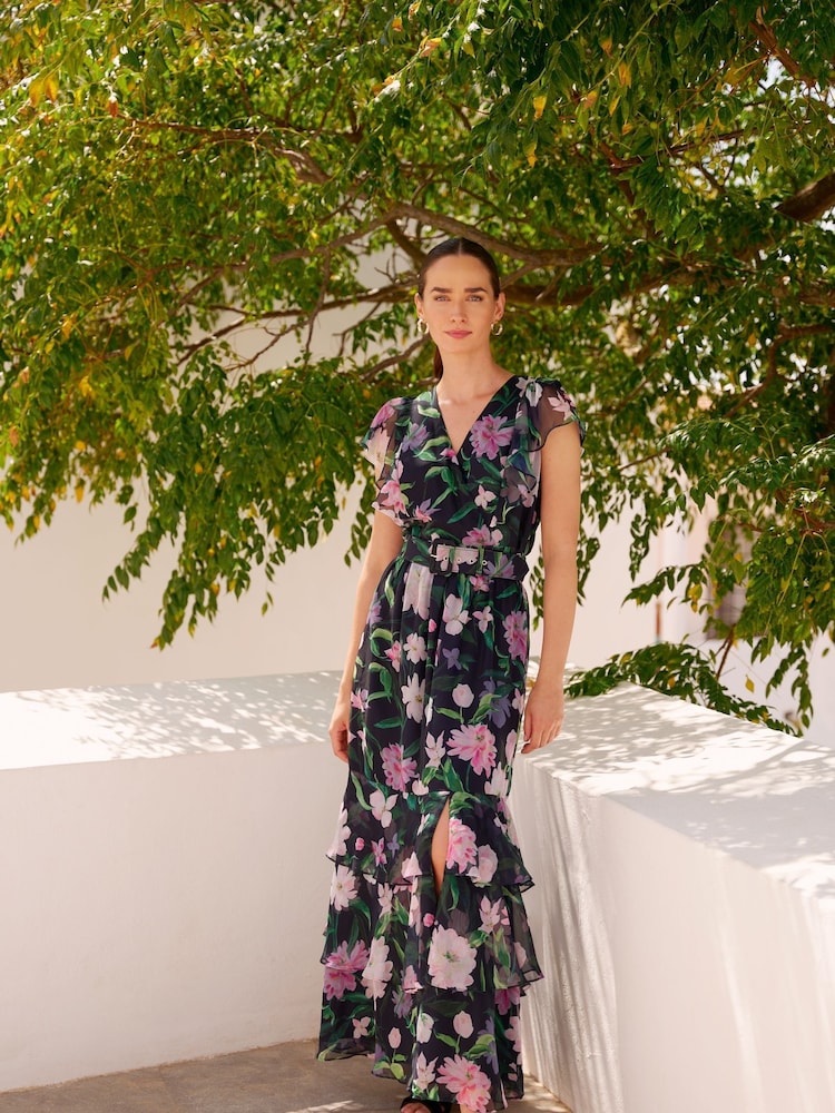 Phase Eight Black Floral Leonie Maxi Dress - Image 1 of 9