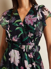 Phase Eight Black Floral Leonie Maxi Dress - Image 7 of 9