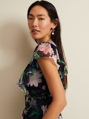 Phase Eight Black Floral Leonie Maxi Dress - Image 8 of 9