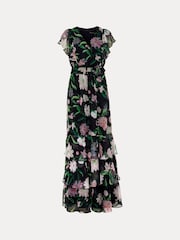Phase Eight Black Floral Leonie Maxi Dress - Image 9 of 9