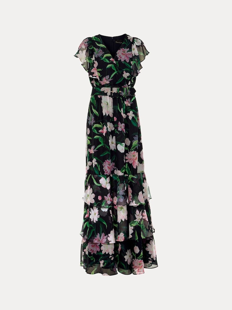 Phase Eight Black Floral Leonie Maxi Dress - Image 9 of 9