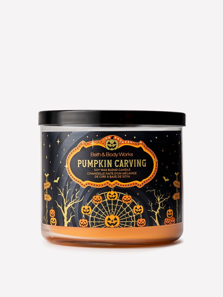 Bath & Body Works Pumpkin Carving 3-Wick Candle 411g - Image 1 of 3 Bath & Body Works Pumpkin Carving 3-Wick Candle 411g - Image 1 of 3