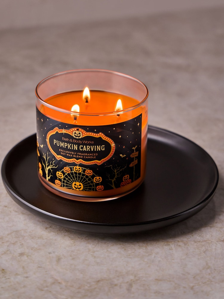 Bath & Body Works Pumpkin Carving 3-Wick Candle 411g - Image 3 of 3 Bath & Body Works Pumpkin Carving 3-Wick Candle 411g - Image 3 of 3