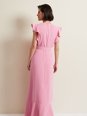 Phase Eight Pink Phoebe Frill Maxi Dress - Image 4 of 9