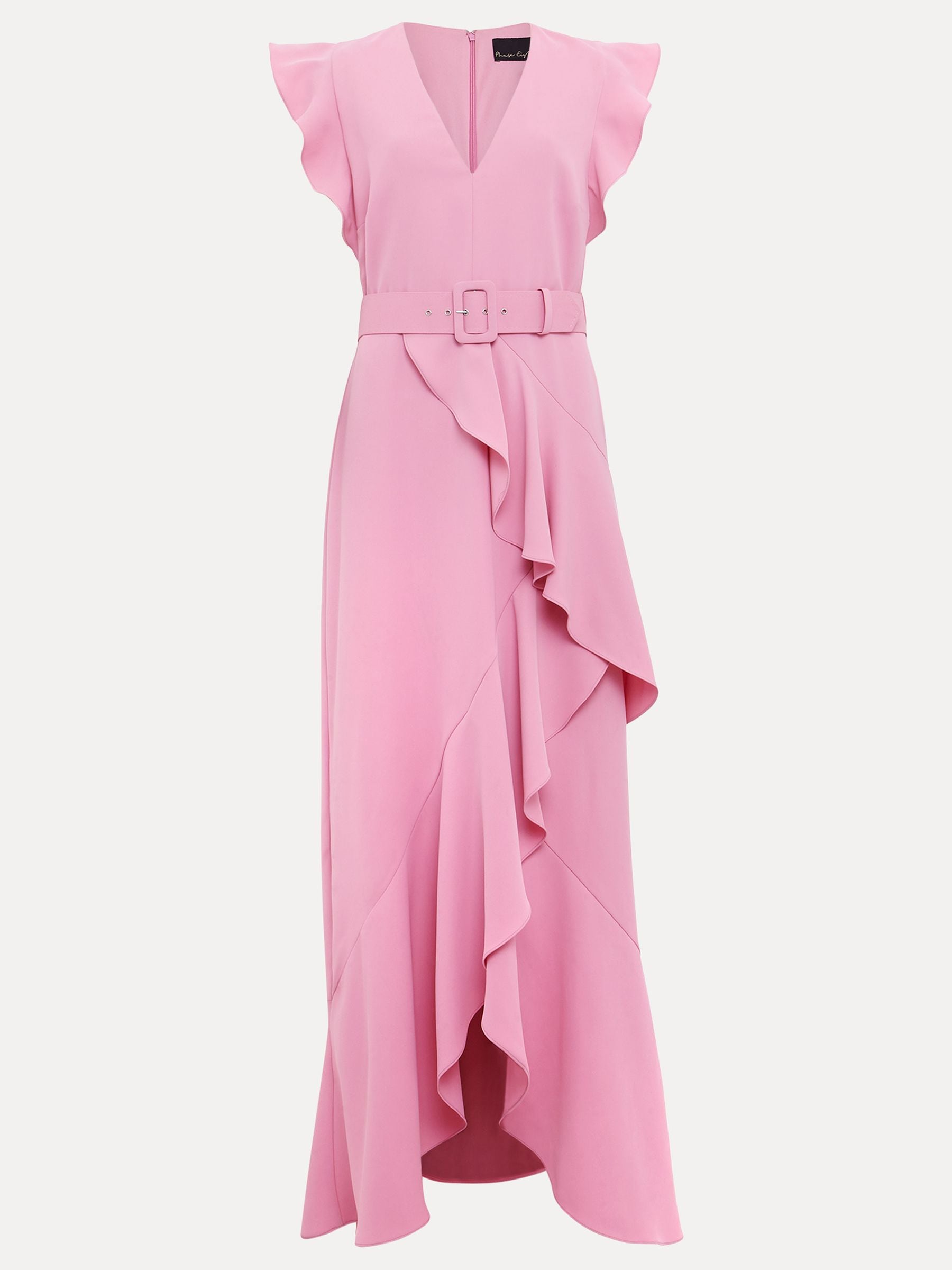 Buy Phase Eight Pink Phoebe Frill Maxi Dress from the Next