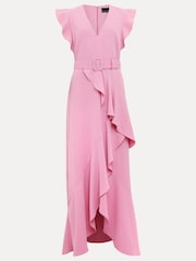 Phase Eight Pink Phoebe Frill Maxi Dress - Image 9 of 9