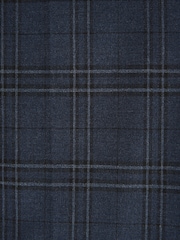 Navy Slim Fit Check Suit Trousers - Image 7 of 10
