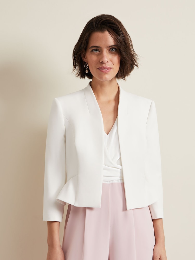 Phase Eight White Peplum Daisy Jacket - Image 1 of 6