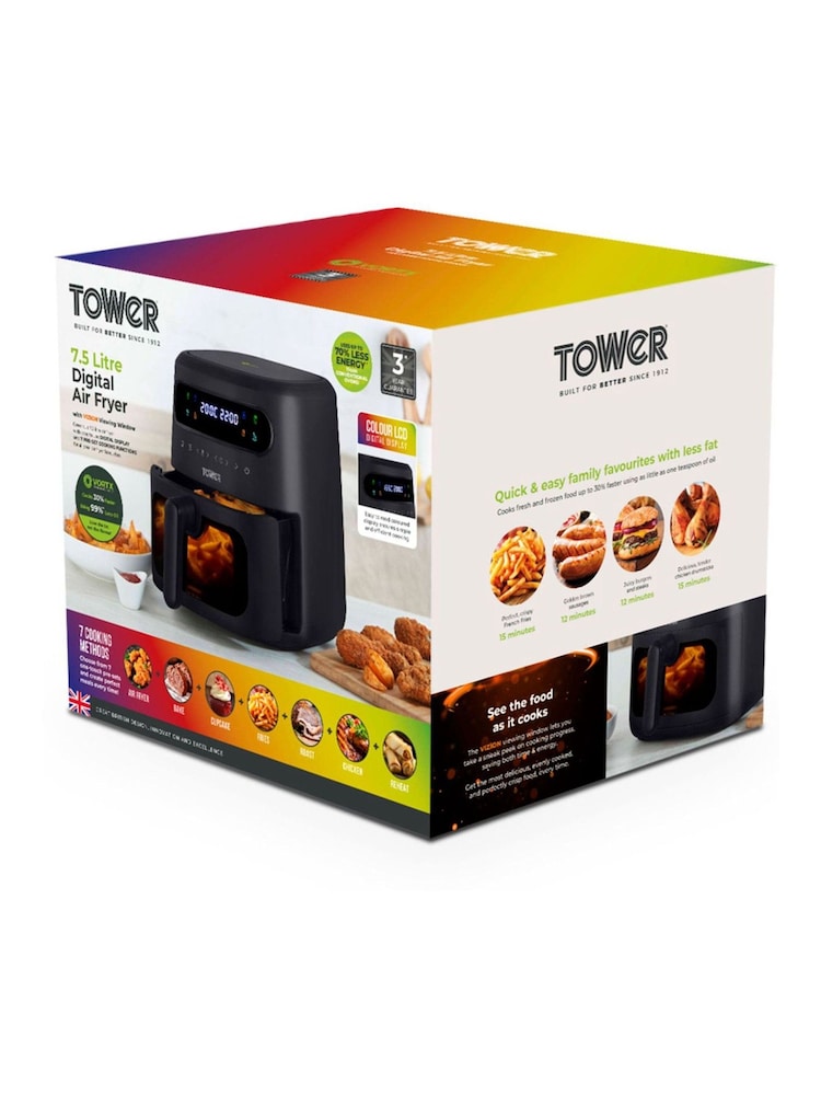 Tower Black Vortx Vizion 7.5L Air Fryer - Image 8 of 8