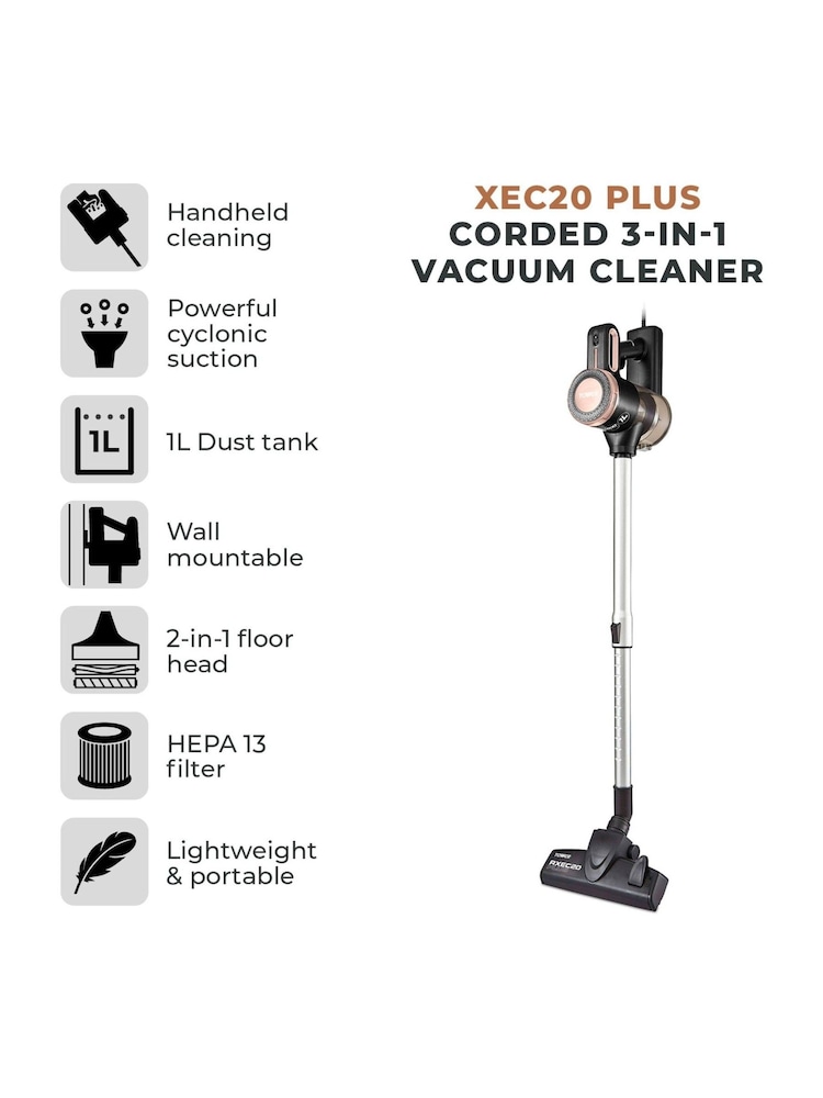 Tower Rose Gold Pro Corded 3-in-1 Vacuum Cleaner - Image 2 of 12