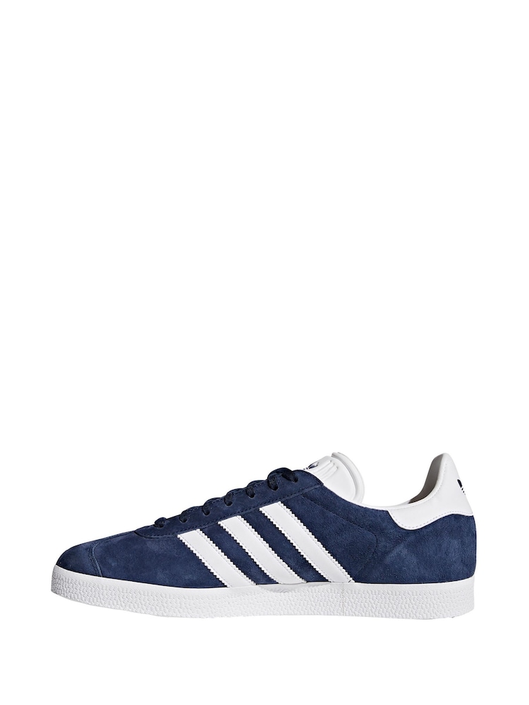 adidas Originals Navy Gazelle Trainers - Image 4 of 11