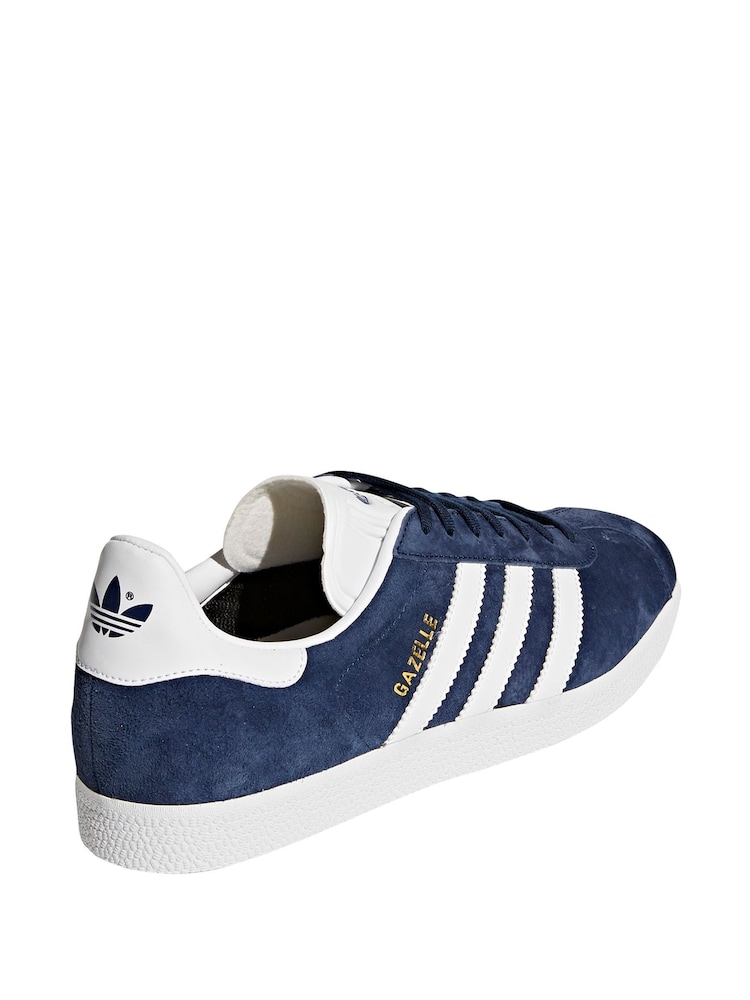 adidas Originals Navy Gazelle Trainers - Image 6 of 11