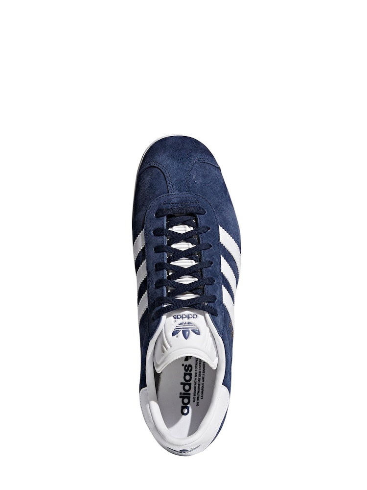 adidas Originals Navy Gazelle Trainers - Image 7 of 11