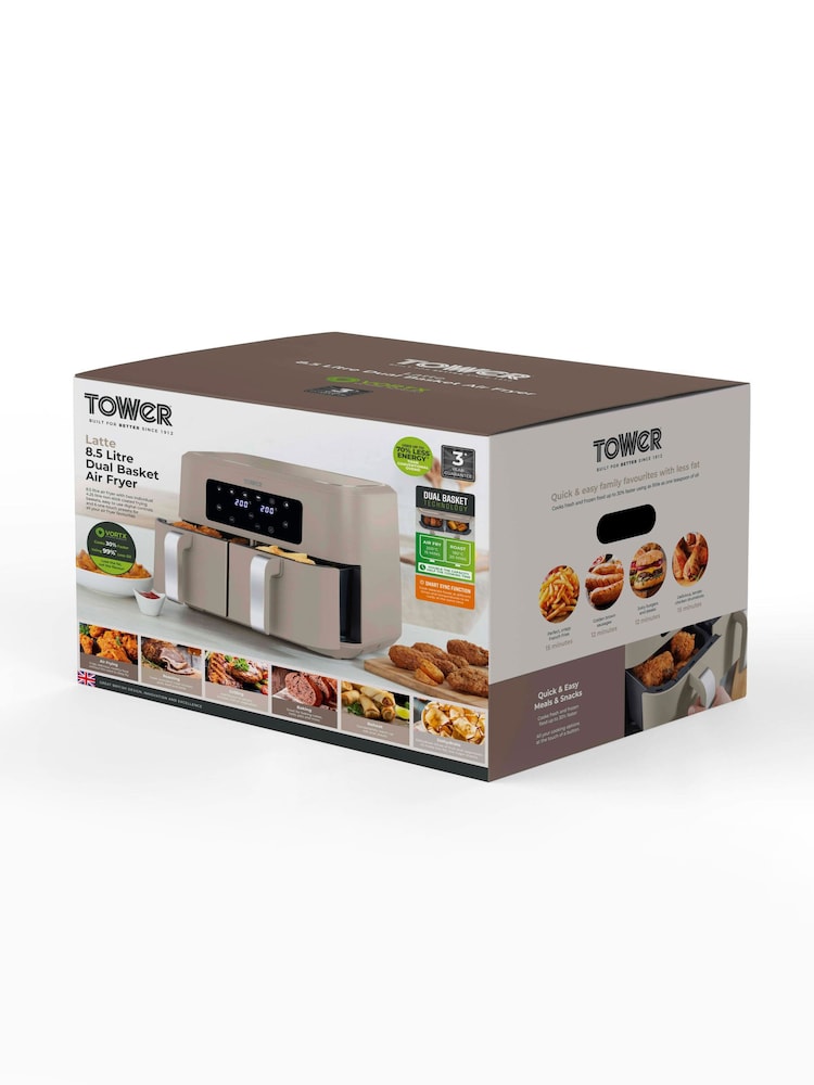 Tower Latte Vortx 8.5L Dual Basket Air Fryer - Image 7 of 7