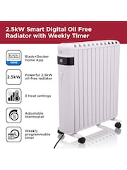 Black & Decker White 2.5KW Smart Digital Oil Free Radiator - Image 2 of 10