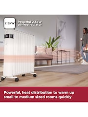 Black & Decker White 2.5KW Smart Digital Oil Free Radiator - Image 4 of 10