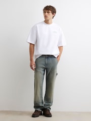 River Island White Oversized Floral Print T-Shirt - Image 3 of 4