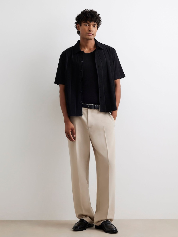 River Island Boxy Fit Plisseskjorte - Bilde 1 av 4