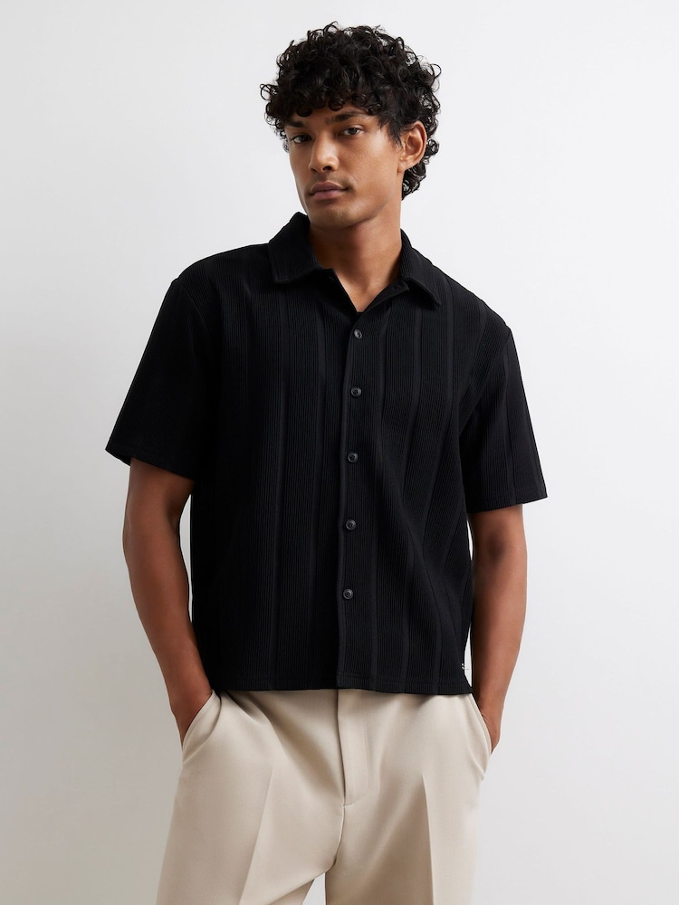 River Island Boxy Fit Plisseskjorte - Bilde 2 av 4