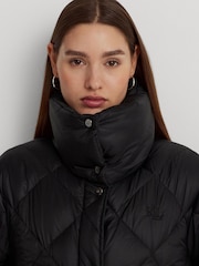 Lauren Ralph Lauren Diamond Quilted Maxi Down Coat - Image 8 of 10