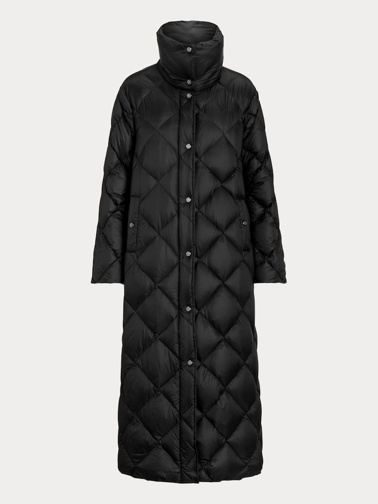 Lauren Ralph Lauren Diamond Quilted Maxi Down Coat - Image 10 of 10