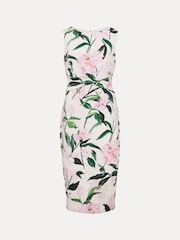 Phase Eight White/Pink Elsa Floral Scuba Midi Dress - Image 7 of 7