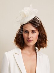 Phase Eight Cream Veiled Hat - Image 1 of 3