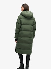 Superdry Khaki Studios Longline Duvet Padded Coat - Image 2 of 6