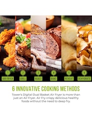 Tower White Vortx 8.5L Dual Basket Air Fryer - Image 3 of 7