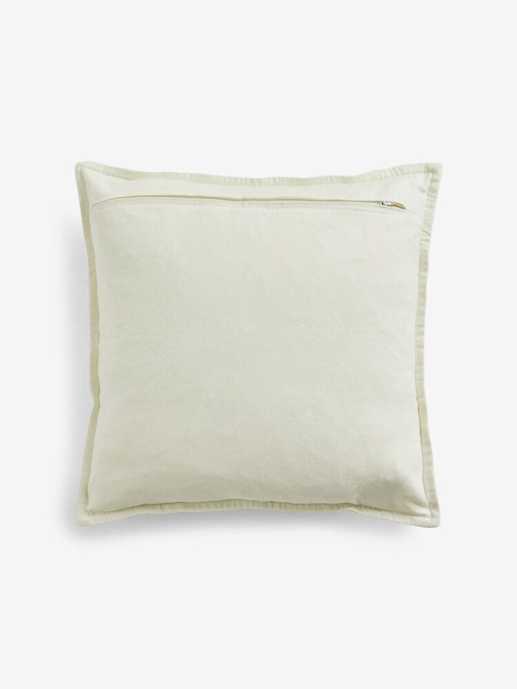 Coussin Betty brodé à fleurs 100% coton - Image 4 of 5
