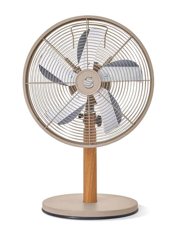 Swan Oatmeal Nordic 12 Inch Desk Fan - Image 1 of 9