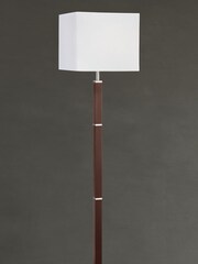 Searchlight Brown Waverley Wood Floor Lamp - Image 1 of 2
