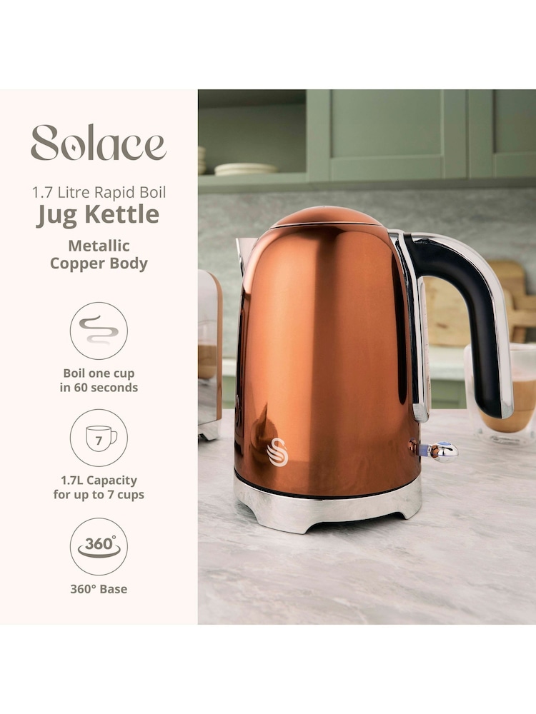 Swan Copper Solace 1.7L Cordless Kettle - Image 2 of 9