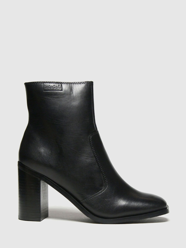 Red Or Dead Black Reece Leather Square Toe Boots - Image 1 of 1