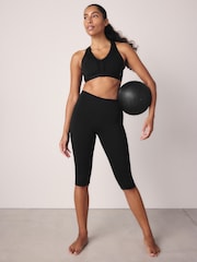 Zwart - Vormgevende halflange Dry Tech legging met hoge taille en buikcorrectie - Image 1 of 7