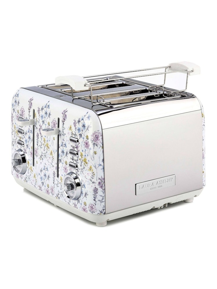 Laura Ashley White 4 Slice Toaster - Image 2 of 7 Laura Ashley White 4 Slice Toaster - Image 2 of 7