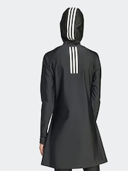 adidas Black 3 Stripes Swim Top - Image 2 of 7