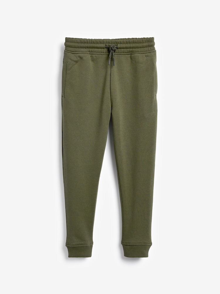 Khaki Green/Blue/Grey Slim Fit Joggers 3 Pack (3-16yrs) - Image 2 of 6