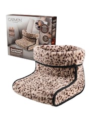Carmen Leopard Comfort Electric Heated Foot Warmer - Image 1 of 9