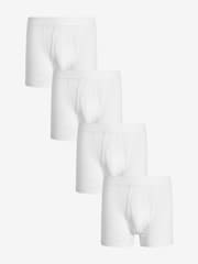 White 4 pack A-Front Cotton Rich Boxers - Image 1 of 4